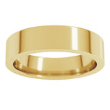 18K Yellow Gold 5 mm Comfort-Fit Flat Band Size 7