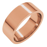 10K Rose Gold 7 mm Lightweight Comfort-Fit Flat Band Size [cv