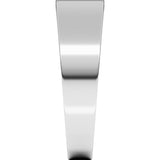 10K White 6 mm Tapered Flat Band Size 6