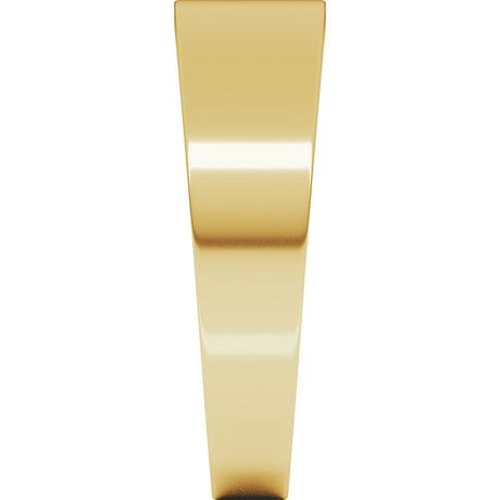 14K Yellow Gold 6 mm Tapered Flat Band Size 6