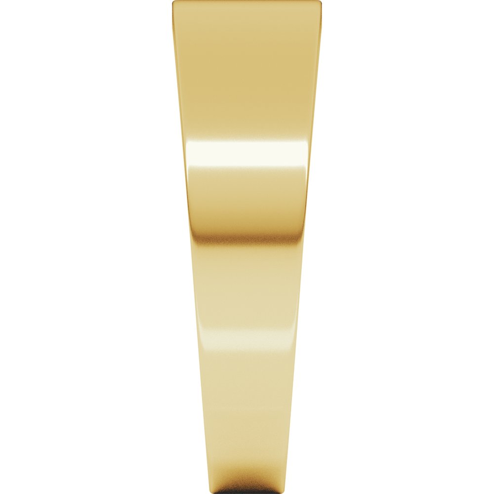 14K Yellow Gold 6 mm Tapered Flat Band Size 6