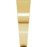 14K Yellow 6 mm Tapered Flat Band