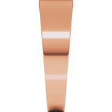 14K Rose 6 mm Tapered Flat Band