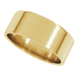 14K Yellow Gold 7 mm Ultra-Lightweight Flat Band Size 6.5