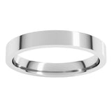 Sterling Silver 3 mm Lightweight Comfort-Fit Flat Band Size 8
