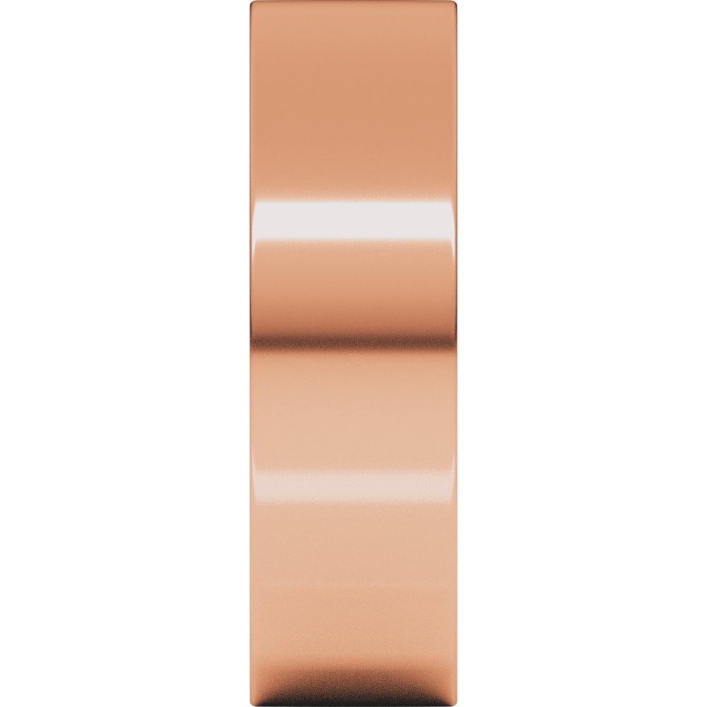 14K Rose 6 mm Flat Comfort Fit Light Band Size 10.5