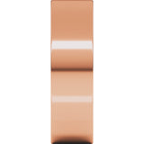 14K Rose 6 mm Flat Comfort Fit Light Band Size 10.5
