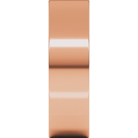 10K Rose Gold 6 mm Lightweight Comfort-Fit Flat Band Size [cv