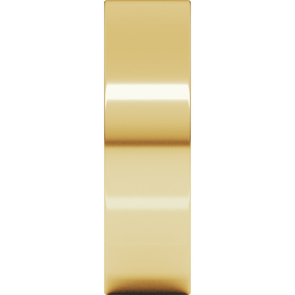 14K Yellow Gold 6 mm Lightweight Comfort-Fit Flat Band Size 5