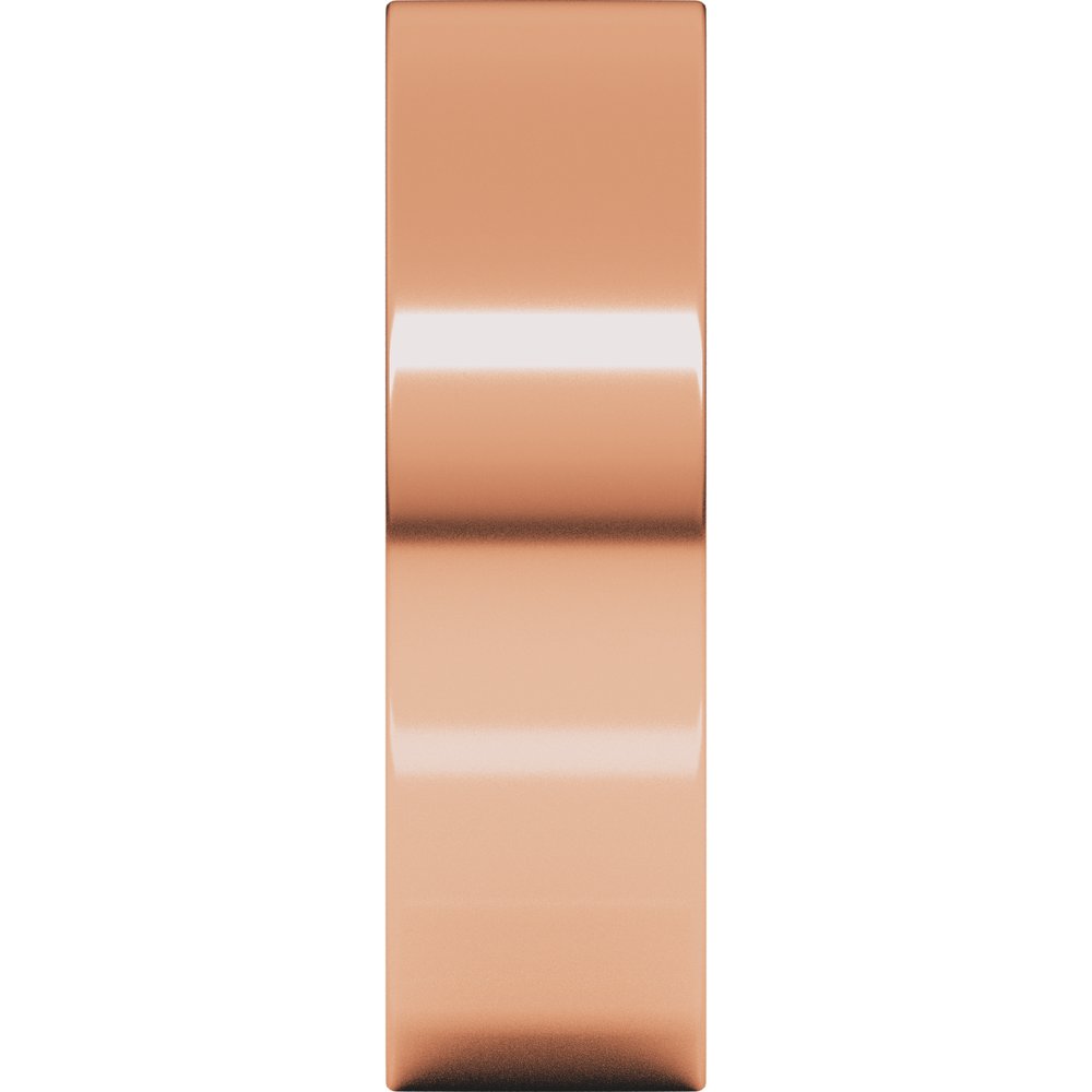 18K Rose 6 mm Lightweight Comfort-Fit Flat Band