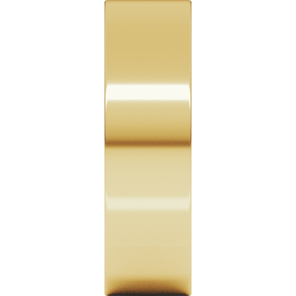 14K Yellow 6 mm Flat Comfort Fit Light Band