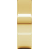 14K Yellow 6 mm Flat Comfort Fit Light Band
