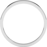 10K White Gold 3 mm Tapered Flat Band Size 11.5