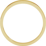 18K Yellow 3 mm Tapered Flat Band Size 7