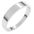 14K White Gold 4 mm Tapered Flat Band Size 6.5