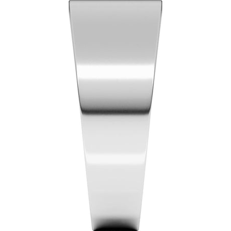 14K White Gold 8 mm Tapered Flat Band Size 7
