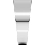 14K White Gold 8 mm Tapered Flat Band Size 7