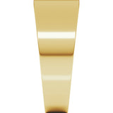 14K Yellow Gold 8 mm Tapered Flat Band