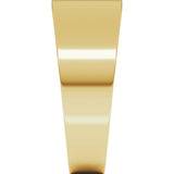 10K Yellow Gold 8 mm Tapered Flat Band Size 7