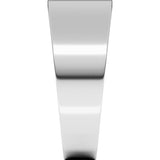 14K White Gold 8 mm Tapered Flat Band Size 7