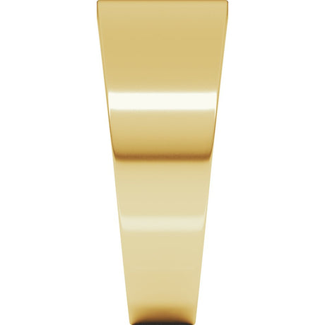 14K Yellow Gold 8 mm Tapered Flat Band Size 6