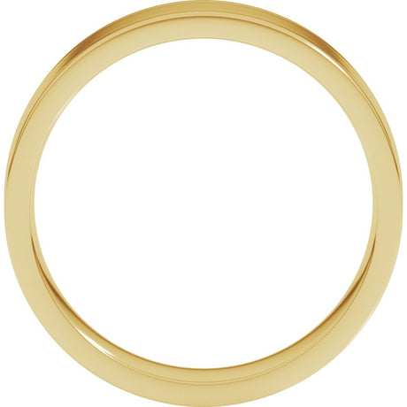 14K Yellow Gold 5 mm Lightweight Comfort-Fit Flat Band Size 4.5