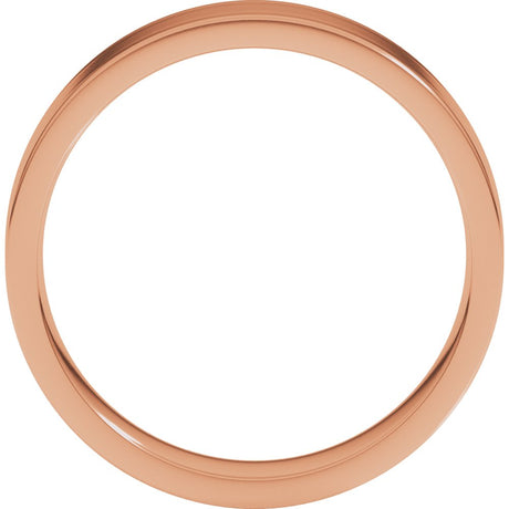 14K Rose Gold 5 mm Lightweight Comfort-Fit Flat Band Size 9