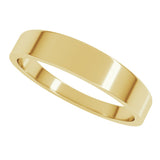 18K Yellow Gold 4 mm Tapered Flat Band Size 5