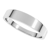 Sterling Silver 4 mm Tapered Flat Band