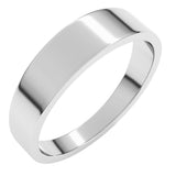 Sterling Silver 5 mm Tapered Flat Band Size 9.5
