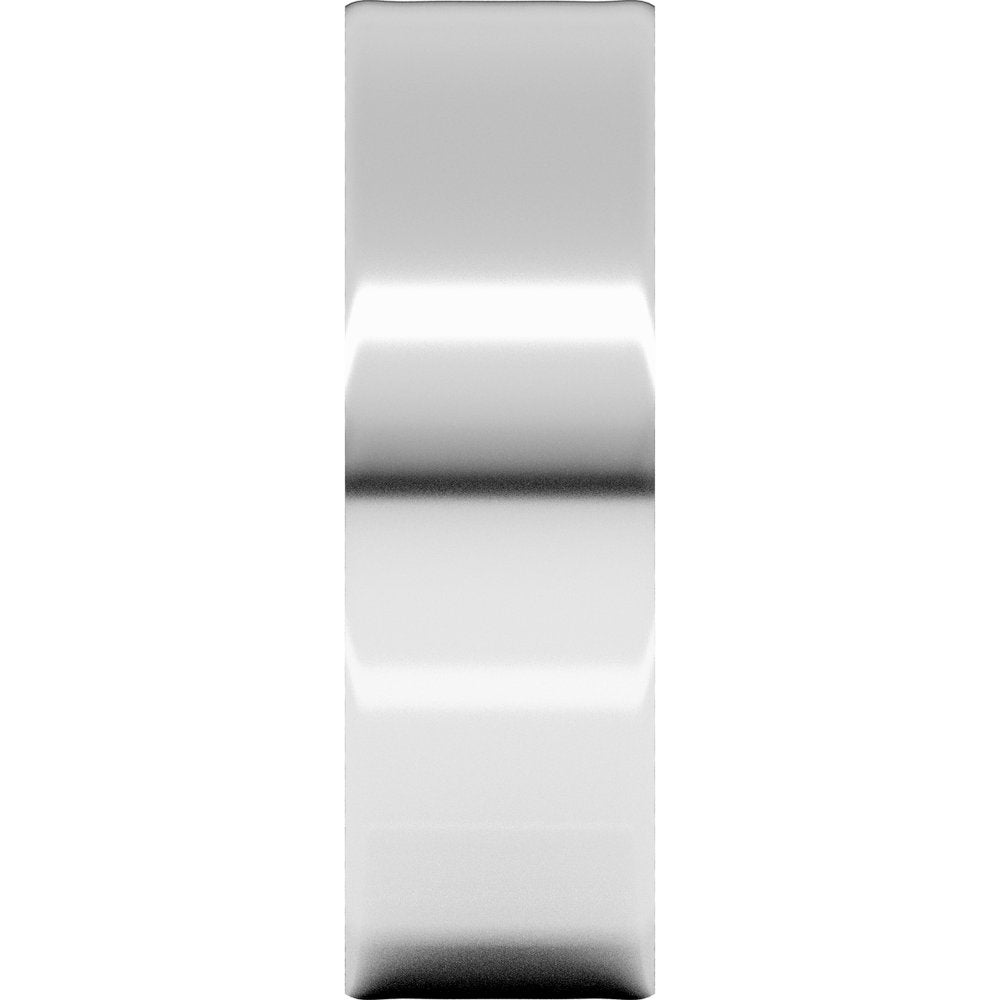 14K White Gold 6 mm Ultra-Lightweight Flat Band Size 7.5