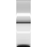 14K White Gold 6 mm Ultra-Lightweight Flat Band Size 7.5