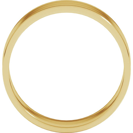 14K Yellow Gold 7 mm Ultra-Lightweight Flat Band Size 6.5