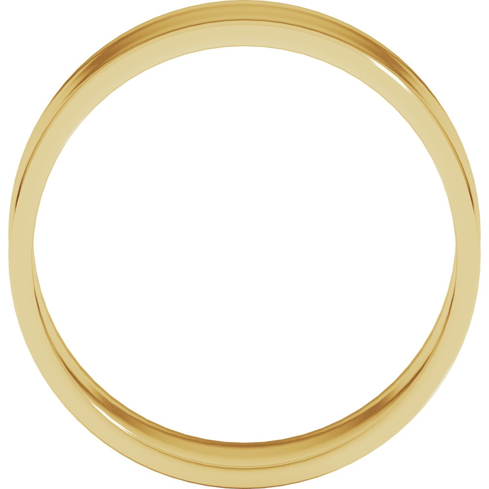14K Yellow Gold 7 mm Ultra-Lightweight Flat Band Size 6.5