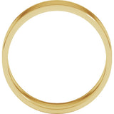 14K Yellow Gold 7 mm Ultra-Lightweight Flat Band Size 6.5