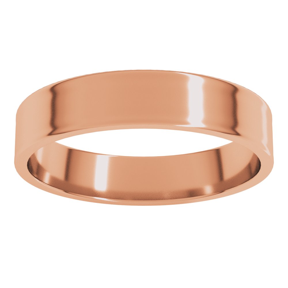 10K Rose Gold 4 mm Ultra-Lightweight Flat Band Size 7.5