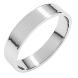 14K White 4 mm Ultra-Lightweight Flat Band Size 5