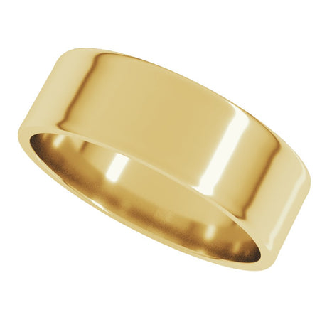 14K Yellow Gold 6 mm Ultra-Lightweight Flat Band Size 5