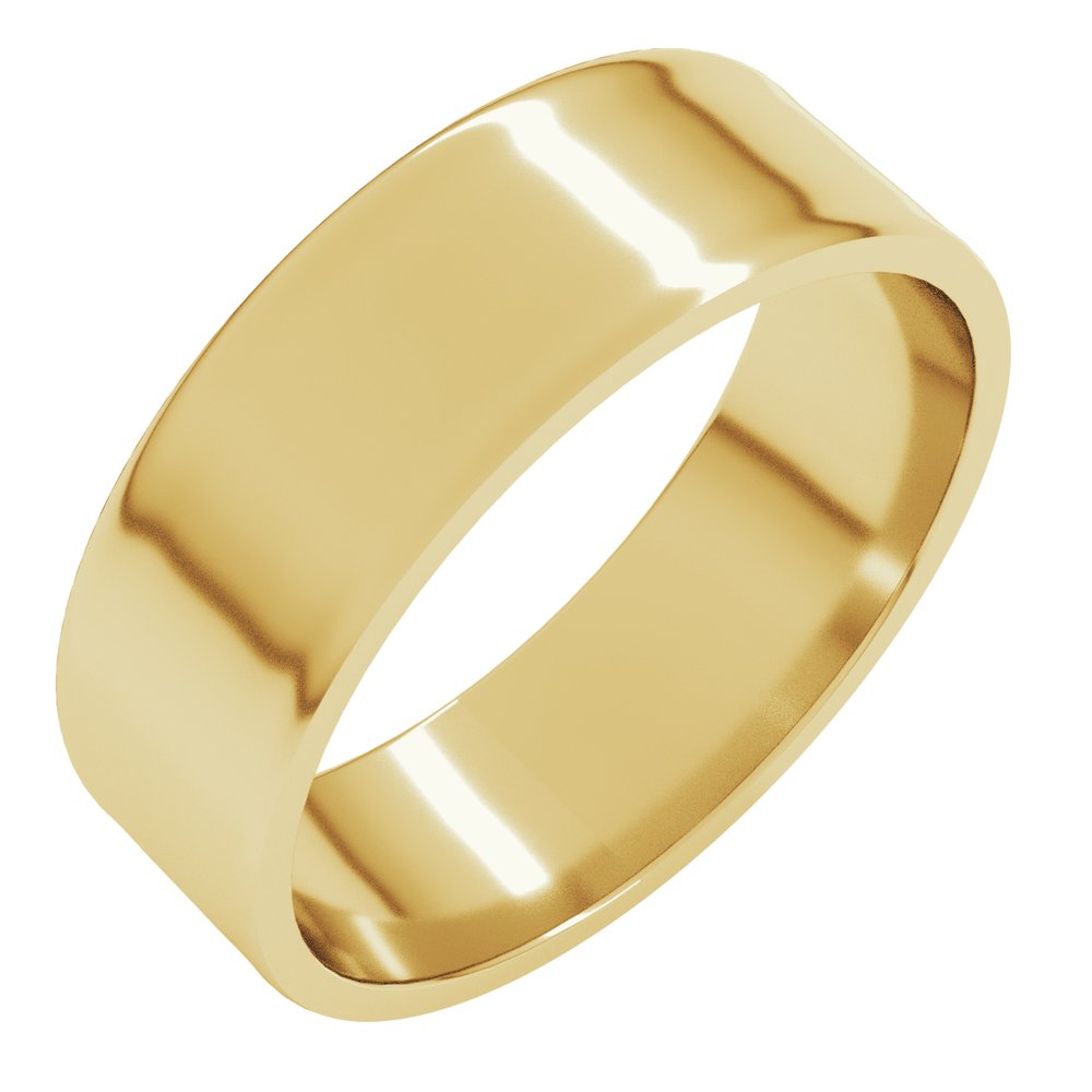 10K Yellow Gold 6 mm Ultra-Lightweight Flat Band Size 7.5
