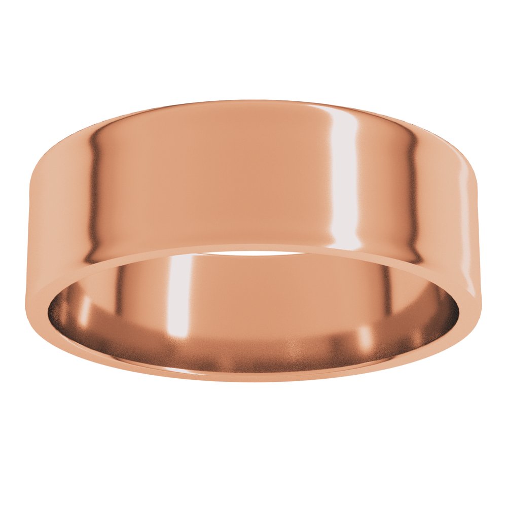 14K Rose 6 mm Flat Ultra-Light Band Size 10