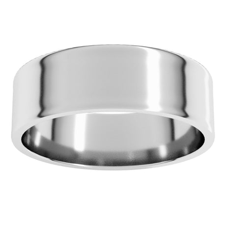 18K White Gold 6 mm Ultra-Lightweight Flat Band Size 7