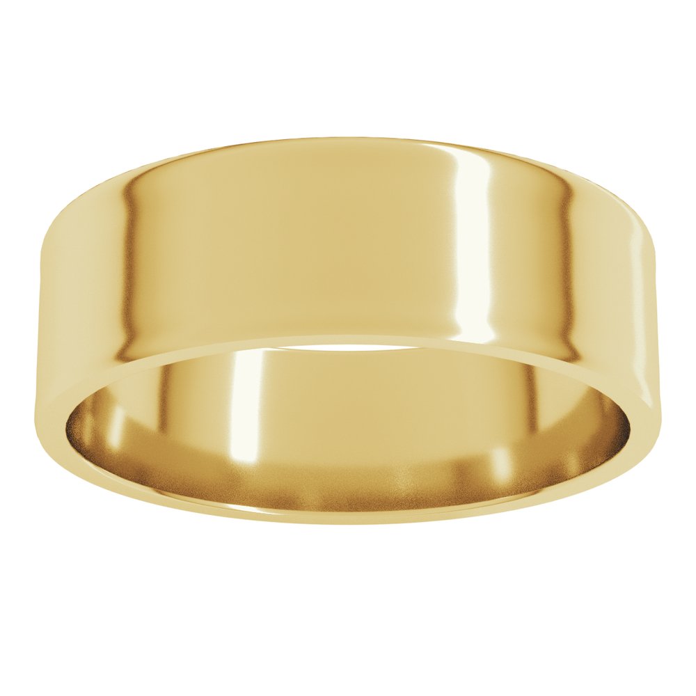 10K Yellow Gold 6 mm Ultra-Lightweight Flat Band Size 7.5