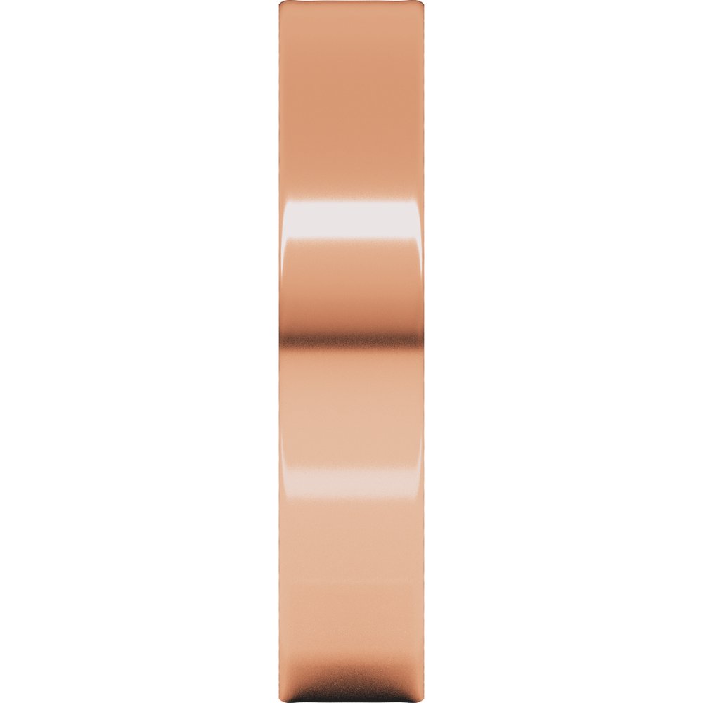 18K Rose 4 mm Ultra-Lightweight Flat Band Size 8