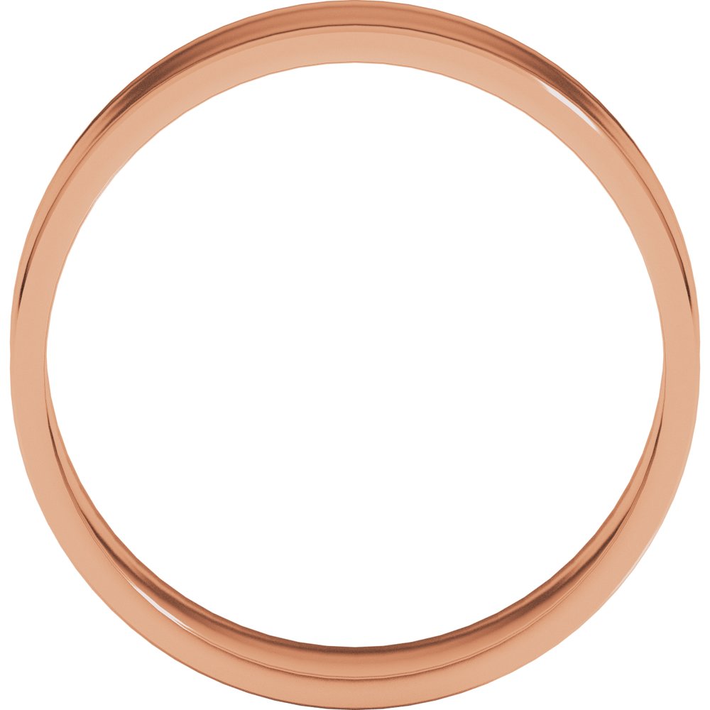 14K Rose 6 mm Flat Ultra-Light Band Size 10