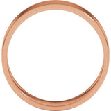 14K Rose 6 mm Flat Ultra-Light Band Size 10