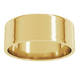 14K Yellow Gold 7 mm Ultra-Lightweight Flat Band Size 6.5