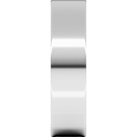 14K White Gold 5 mm Ultra-Lightweight Flat Band Size 5