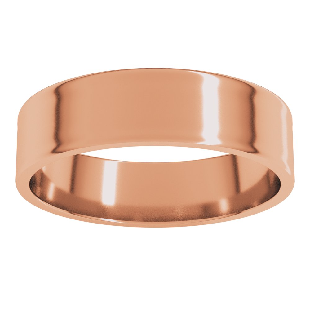 14K Rose 5 mm Flat Ultra-Light Band