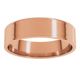 14K Rose 5 mm Flat Ultra-Light Band
