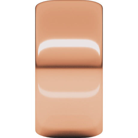 14K Rose Gold 10 mm Half Round Band Size 8